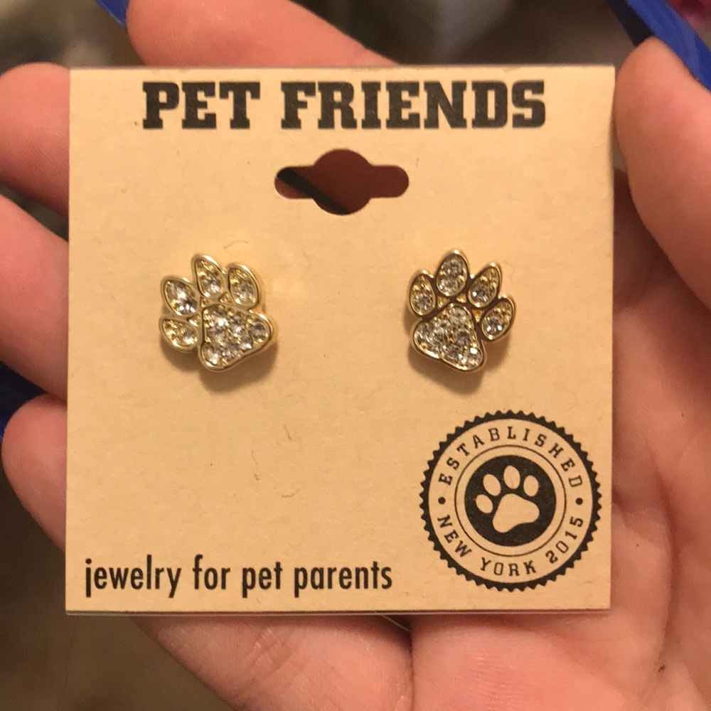 pup paw earrings